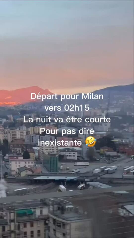 Départ pour Milan à 02h15, la nuit va être courte, pour pas dire inexistante....