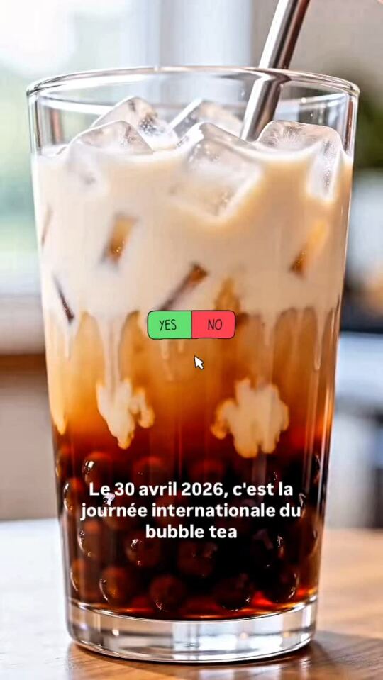 Le 30 avril 2026 c'est la Journée Internationale du Bubble Tea !