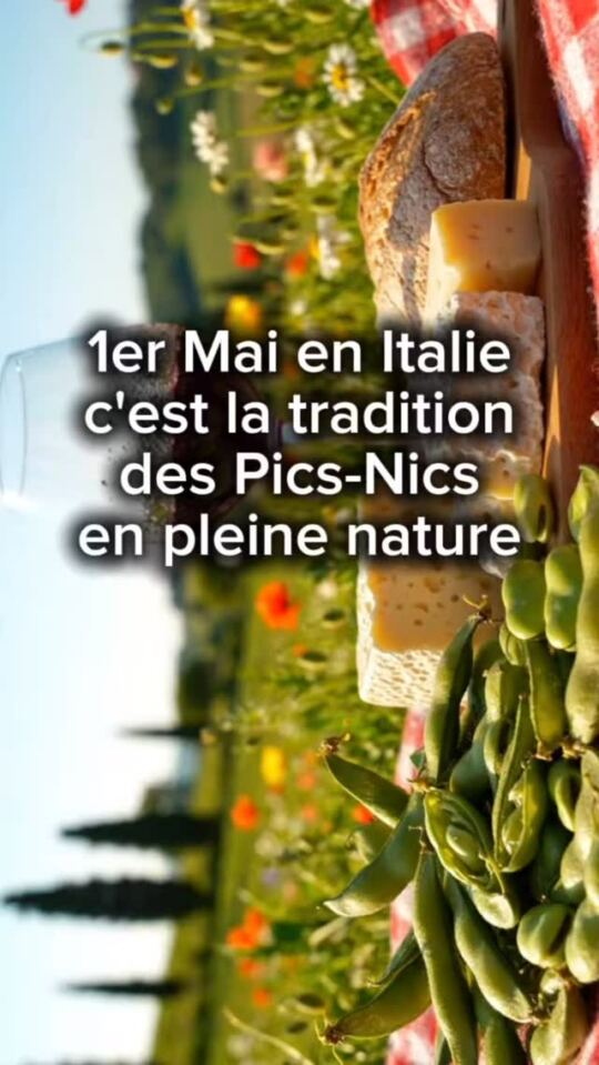 Chaque 1er Mai en Italie c'est la tradition des Pics-Nics familiaux en pleine nature, avec des fèves et du fromage Pecorino.
