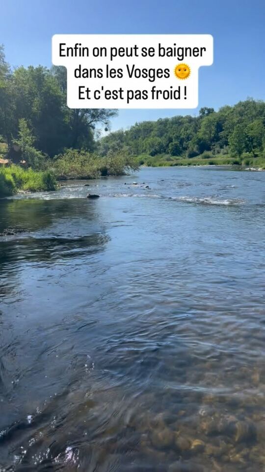 Enfin on peut se baigner dans les Vosges, et il fait même chaud 🌞