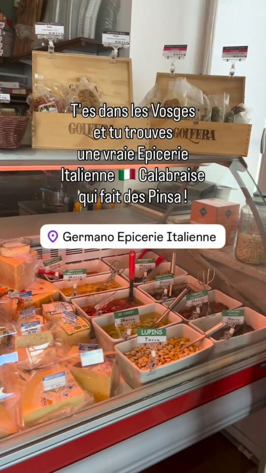 T'es dans les Vosges et tu trouves une vraie Epicerie Italienne 🇮🇹 Calabraise qui fait des Pinsa !