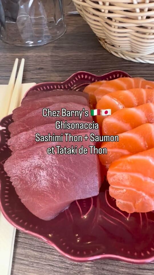 🔥 Chez Barny's 🇮🇹🇯🇵 Ghisonaccia Sashimi Thon + Saumon et Tataki de Thon.