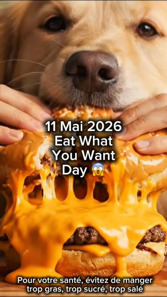 Le 11 mai dans certains Pays, c'est le "Eat What You Want Day", vous en pensez quoi ?