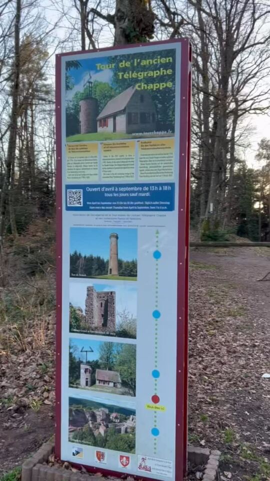 L'ancien Télégraphe Chappe à sur les hauteurs de Saverne, a côté du Château du Haut-Barr.