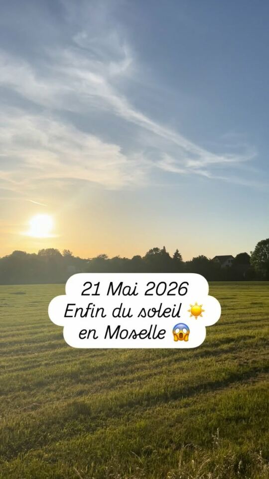 POV : 21 Mai 2026 : Enfin du soleil ☀️ en Moselle 😱 !