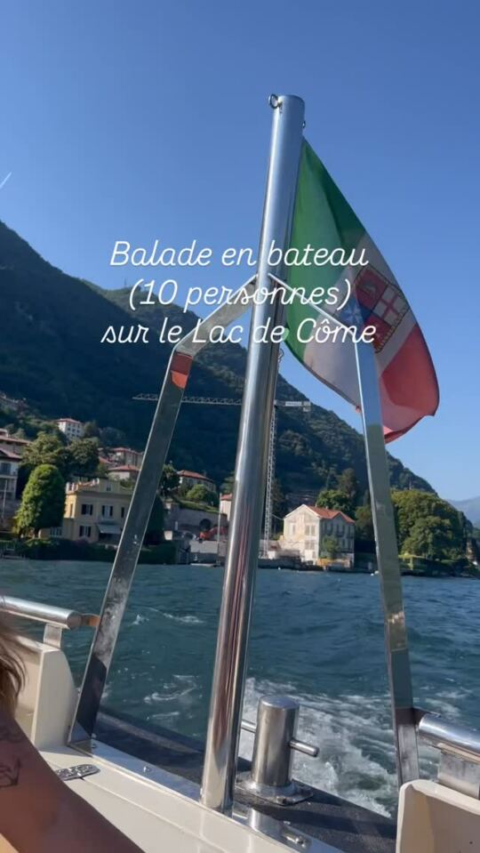 Balade en bateau privé (10 personnes en partagé) sur le Lac de Côme, pendant environ 1h30, magnifique.