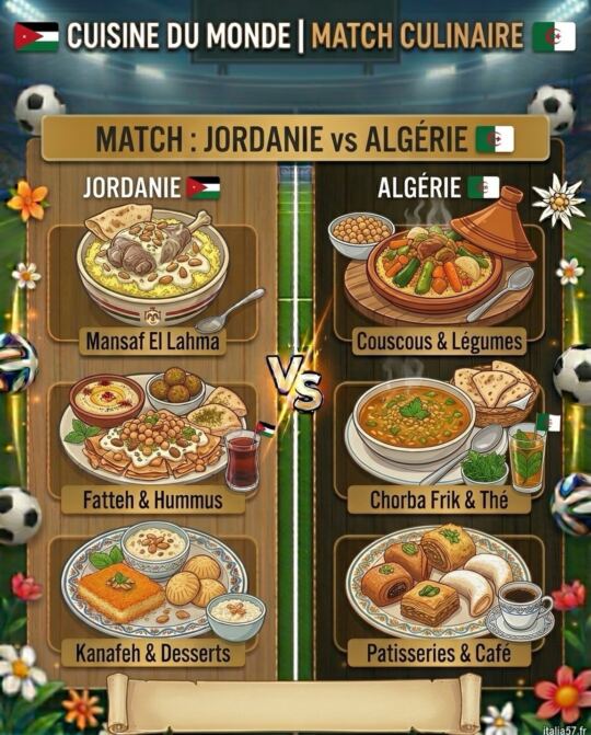 Match 🇯🇴 vs 🇩🇿 à 5h du mat !
