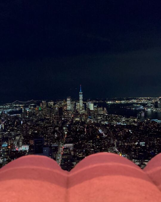 Vue de nuit depuis l'ESB à New York.