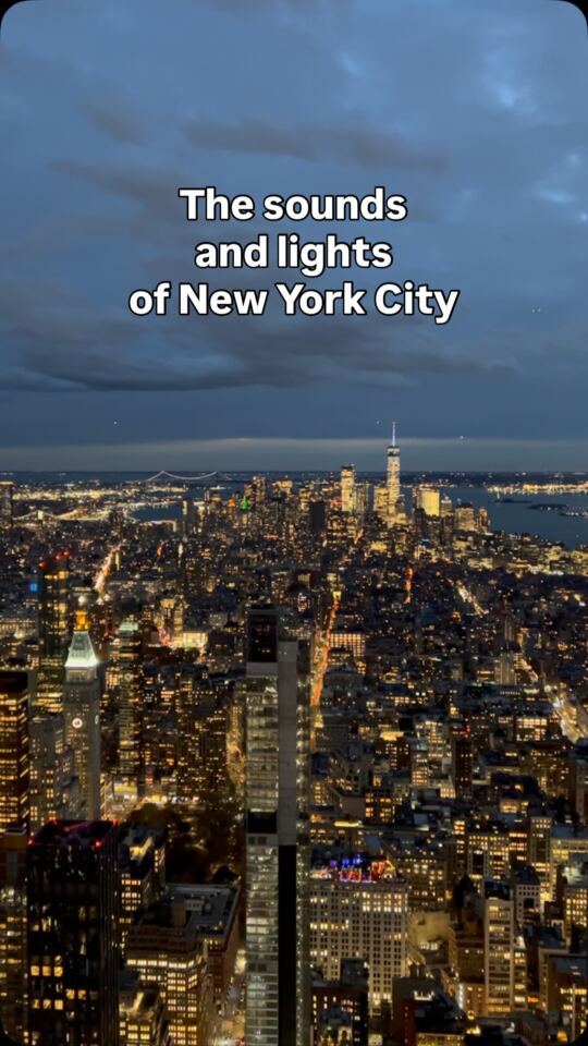 The sounds and lights of New York City.