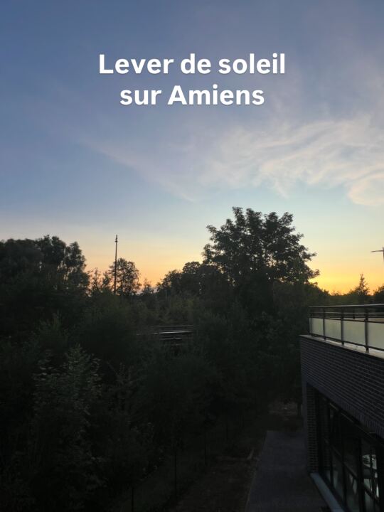 Lever de soleil sur Amiens.