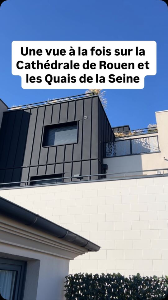 Une vue à la fois sur la Cathédrale de Rouen et les Quais de la Seine.