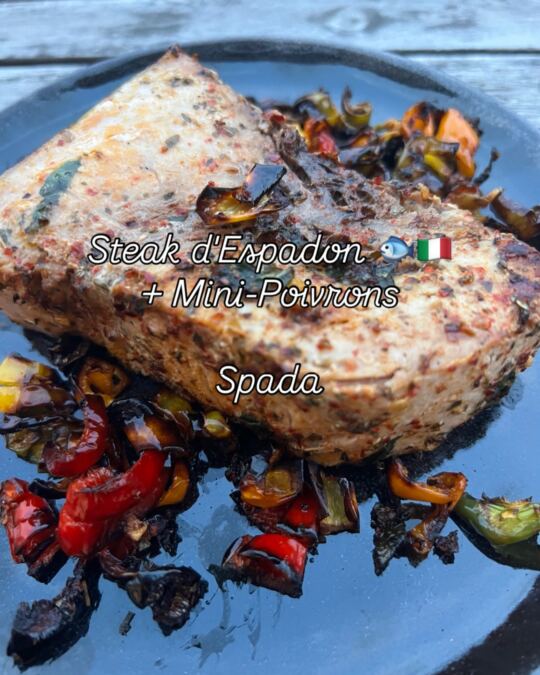 Steak d'Espadon 🐟🇮🇹 + Mini Poivrons.