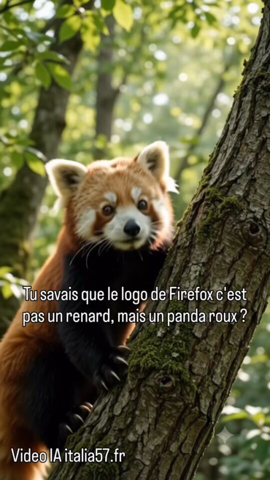 Tu savais que le logo de Firefox c'est pas un renard mais un Panda roux ?
