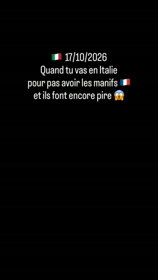 Quand tu vas en Italie pour pas avoir les manifs en france🇫🇷 et ils font encore pire 😱